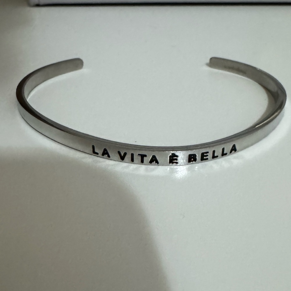 Silver mantra Bracelet